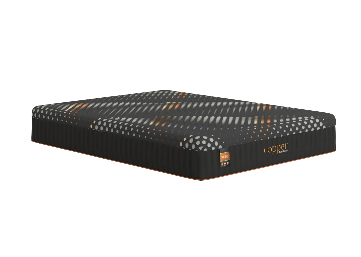 Copper mattress on a white background