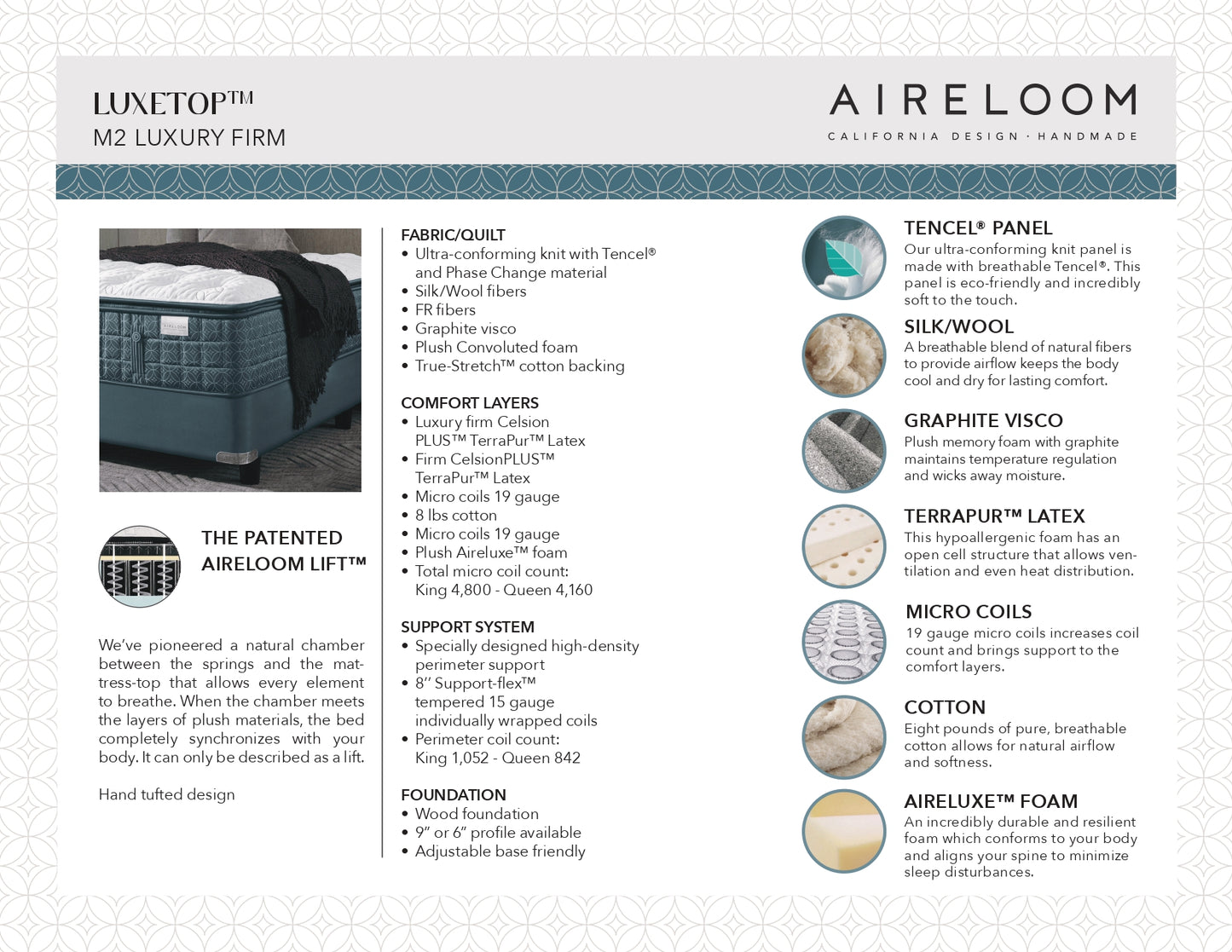 Aireloom Luxetop™ M2 Luxury Firm Mattress