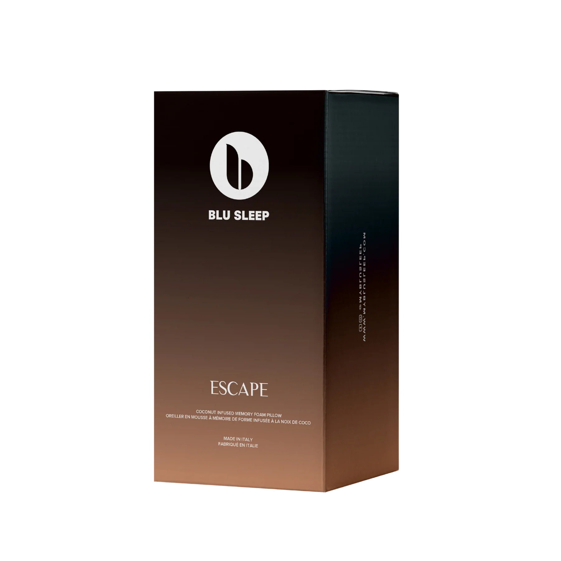 Blu Sleep 'Escape' product packaging on a white background