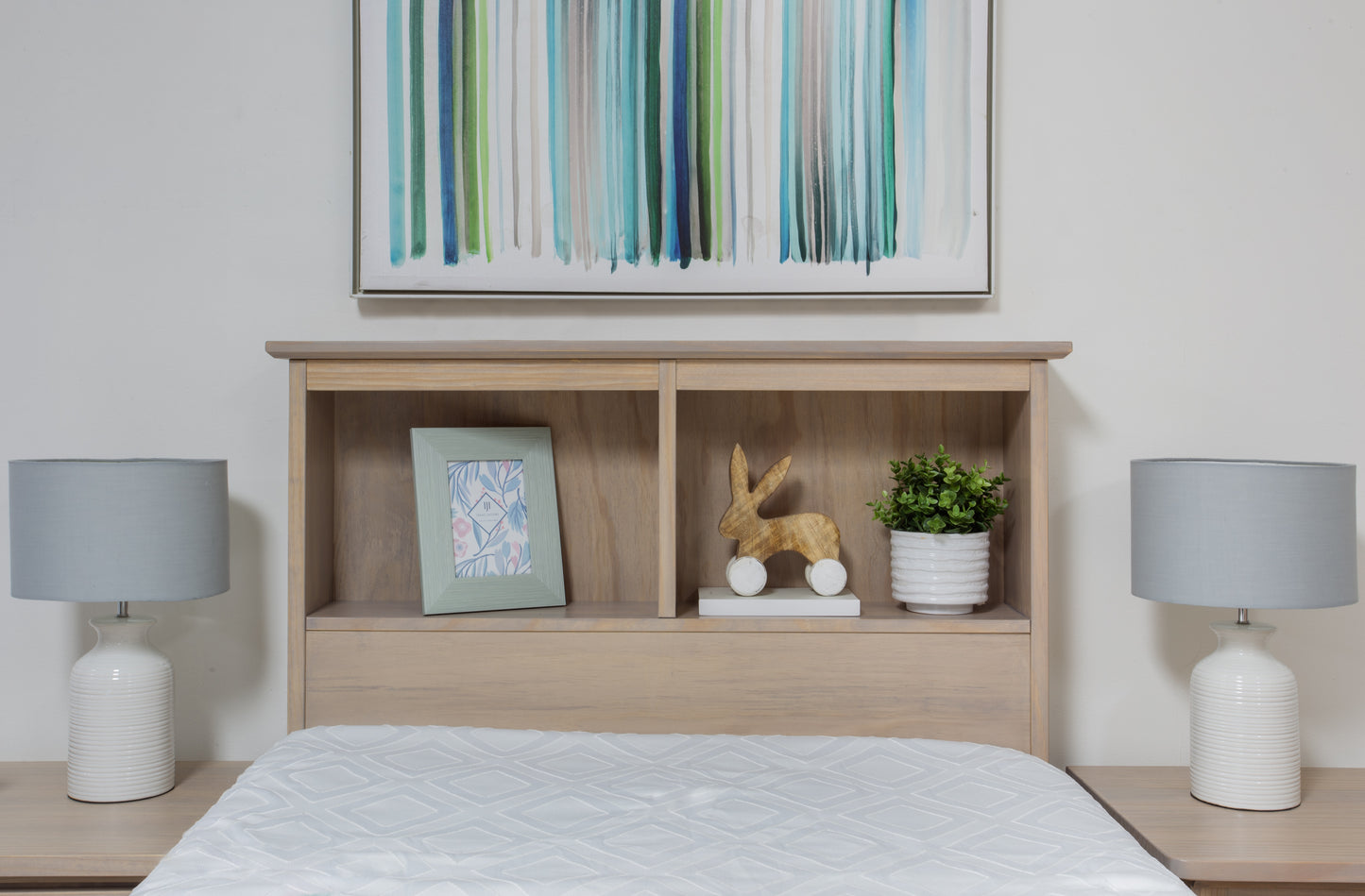 Mako Mates Storage Bed with Headboard Storage Options | Solid Wood