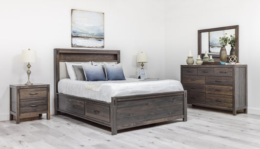 Mako Stella Bedroom Suite (Charcoal) | Solid Pine