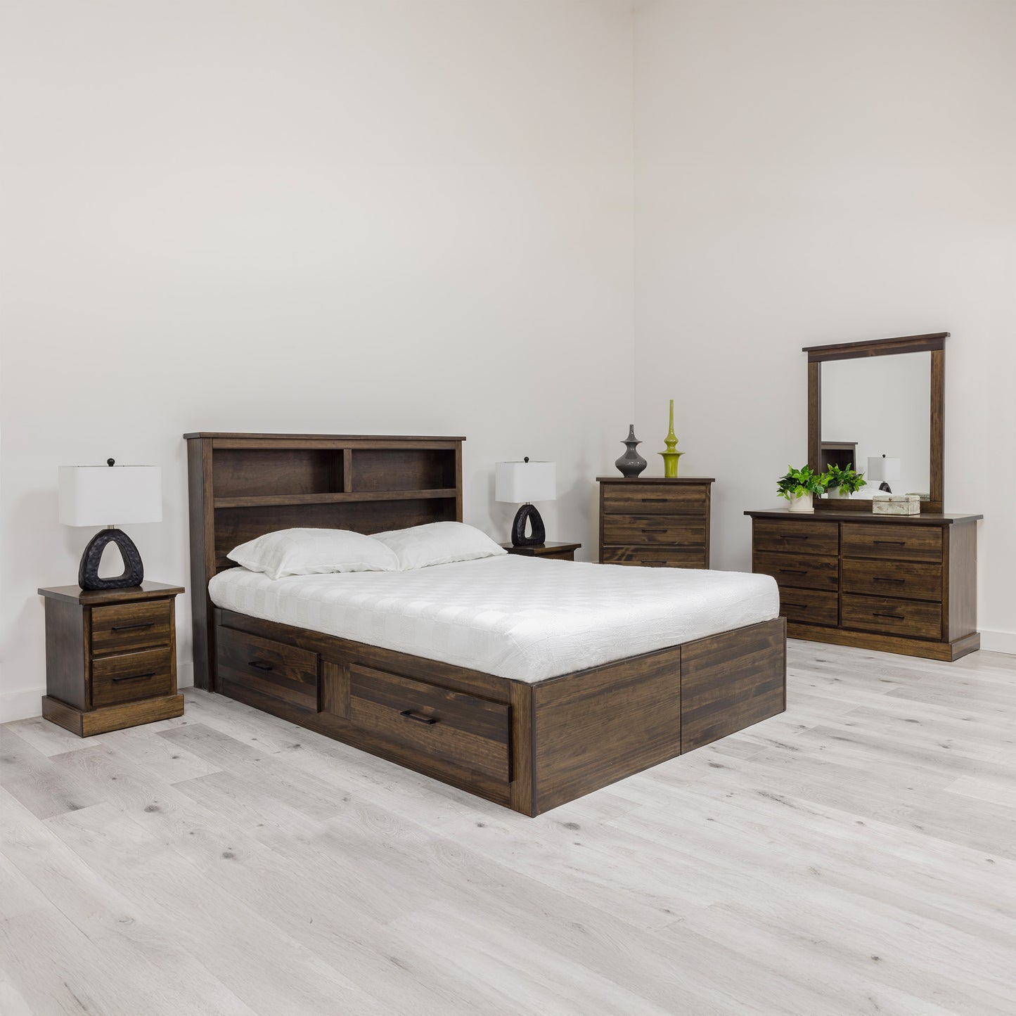 Mako Vera Bedroom Suite (Truffle) | Solid Pine