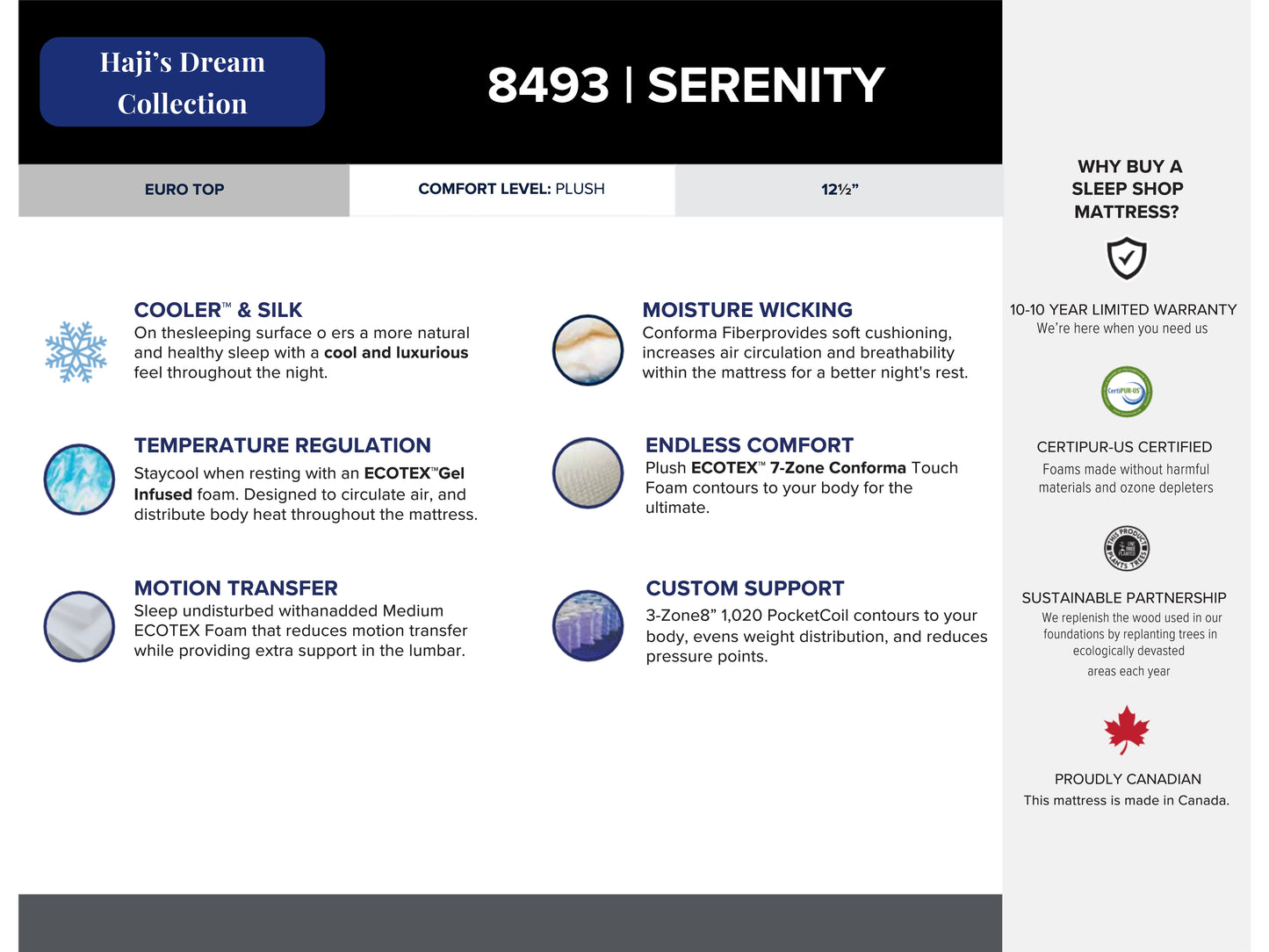 Serenity Mattress | Hajis Dream Collection