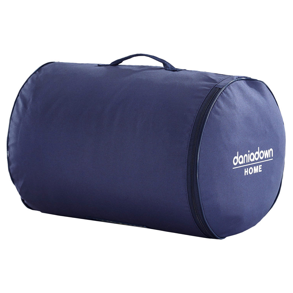 Case to storage the Acadia Down Duvet, Daniadown blue bag with firm handle on top