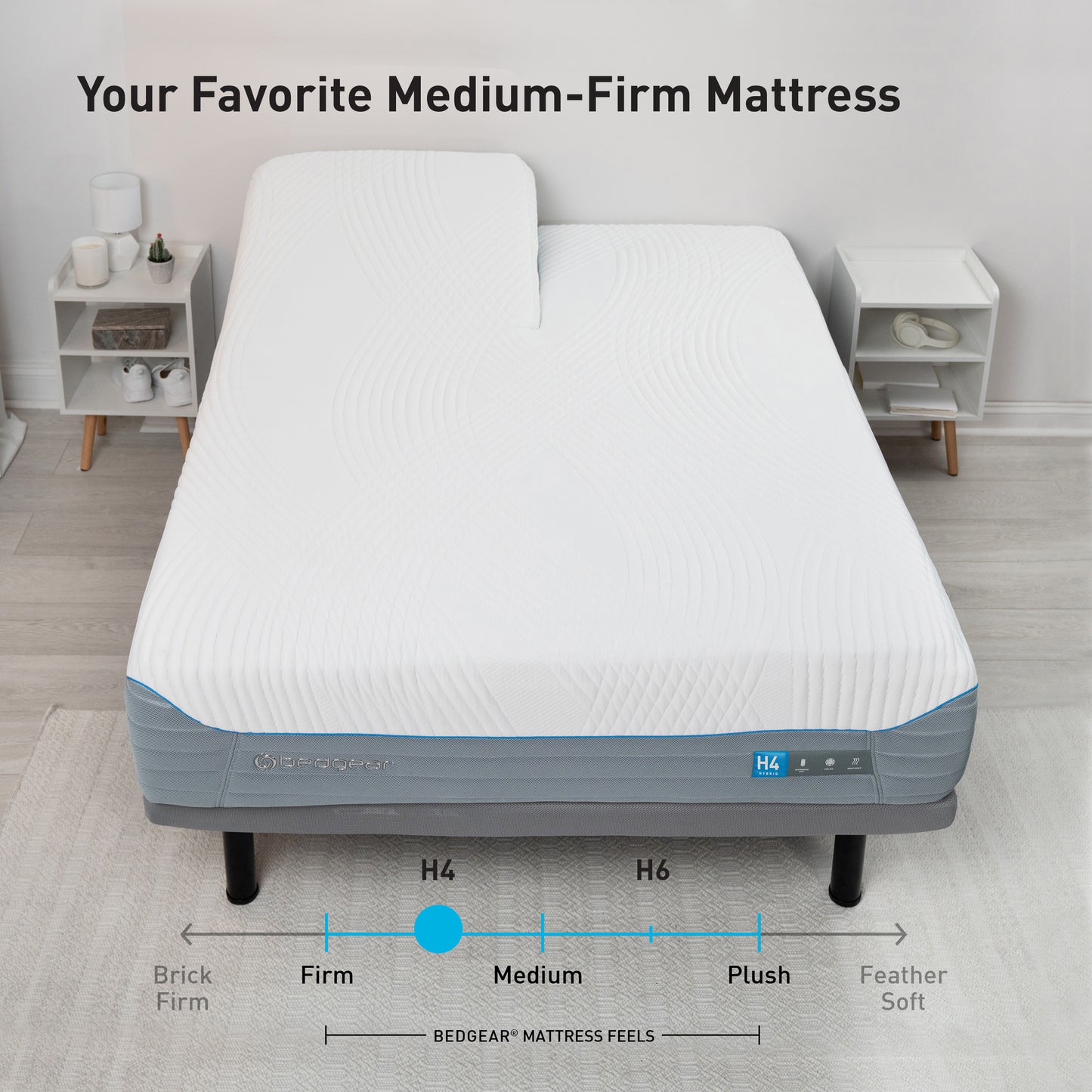 BEDGEAR H4 Medium Firm Hybrid Performance Mattress