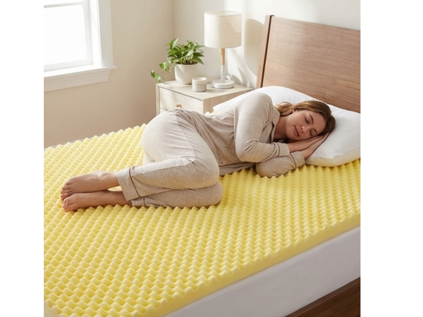 Convoluted Mattress Foam Topper