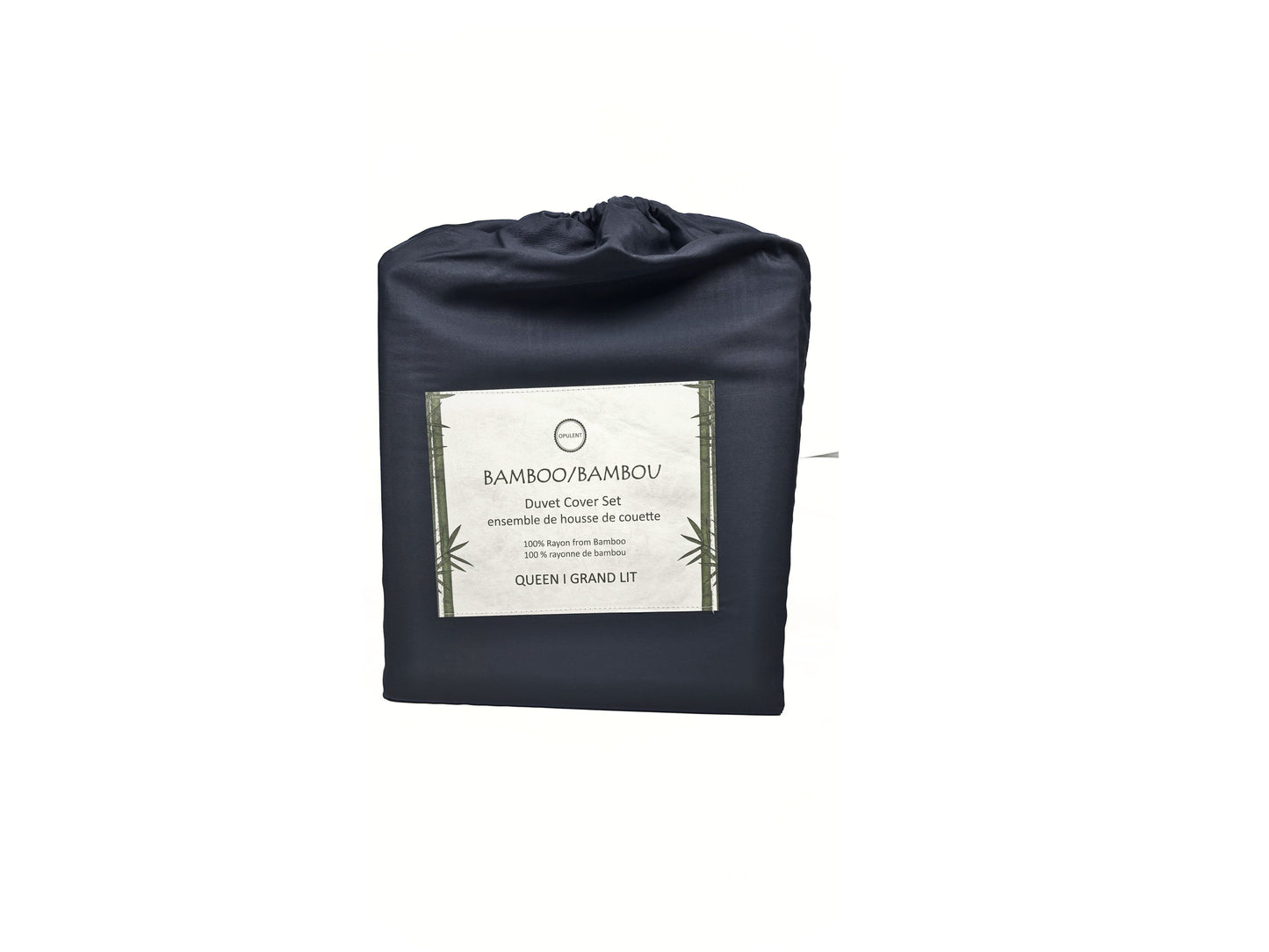 Packaged towel set with label on a white background