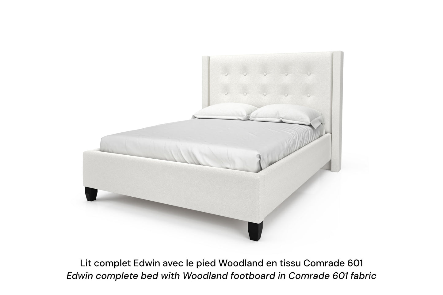 Beaudoin Edwin Upholstered Bed Frame with Storage Footboard