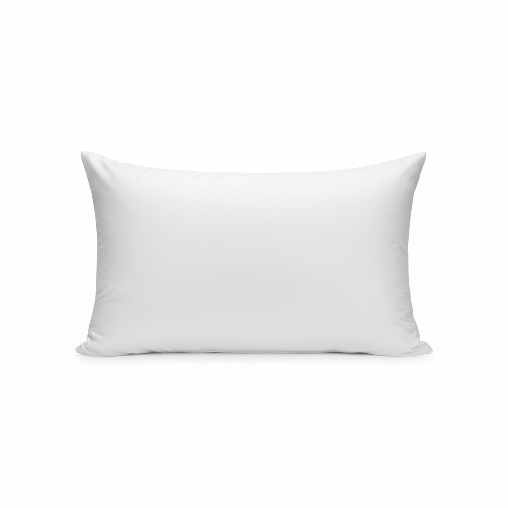 White pillow on a white background