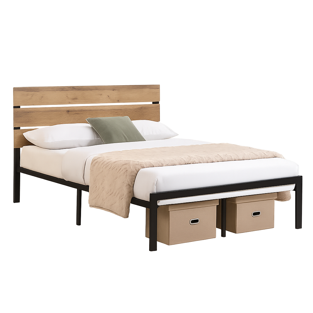 IFDC Platform Bed with Headboard