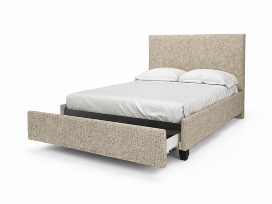Beaudoin Jane Upholstered Bed Frame with Storage Footboard