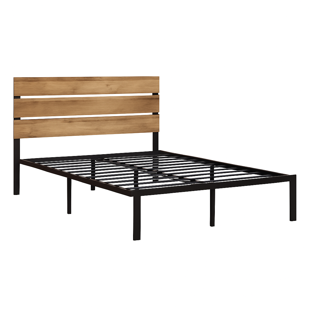 IFDC Platform Bed with Headboard