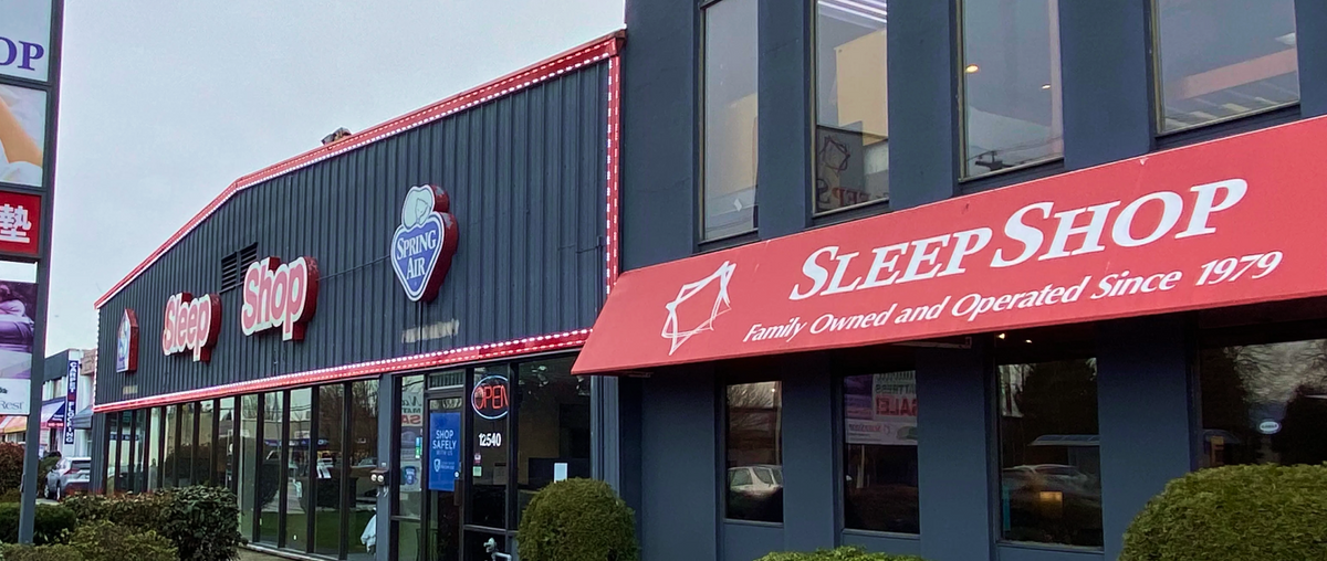 Sleep Shop 列治文门店外观,Bridgeport Road
