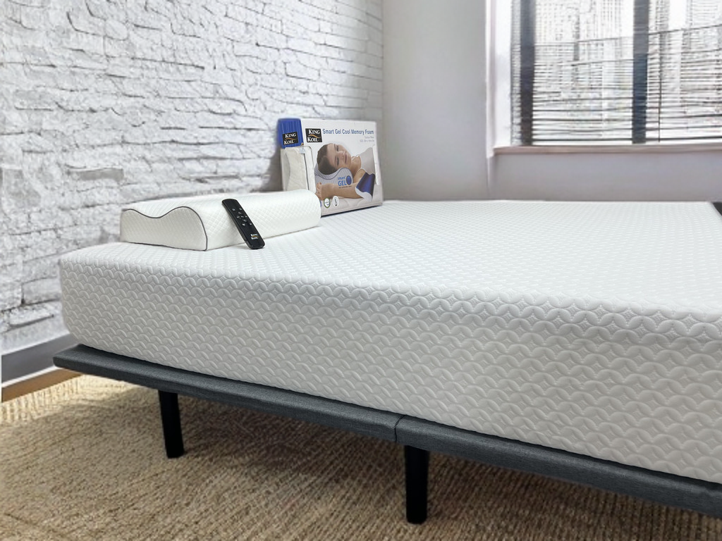 [BUNDLE DEAL] King Koil Adjustable Base, Memory Foam Mattress & 2 Memory Foam Pillows