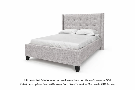 Beaudoin Edwin Upholstered Bed Frame with Storage Footboard