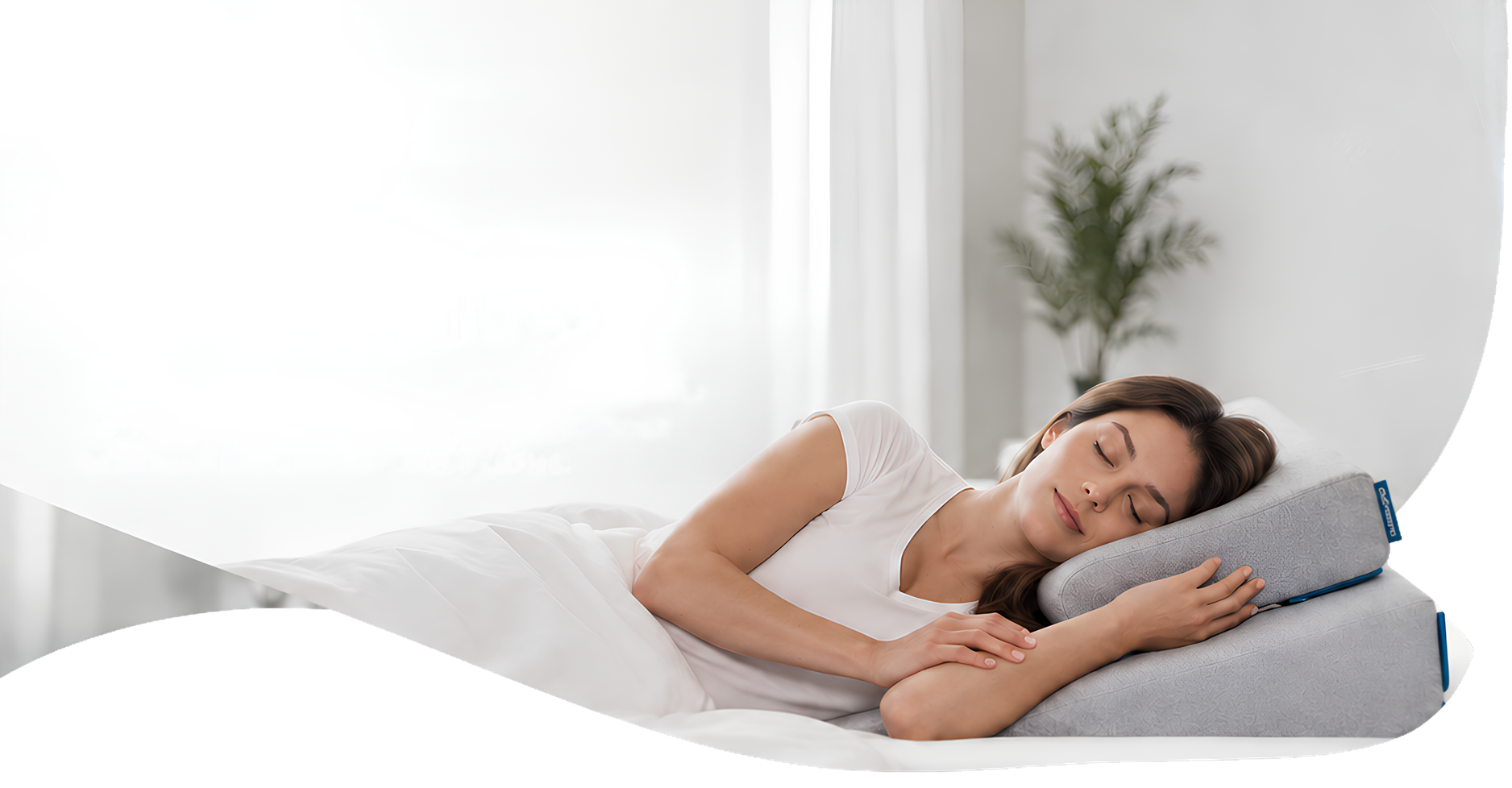 Person resting comfortably on a mattress