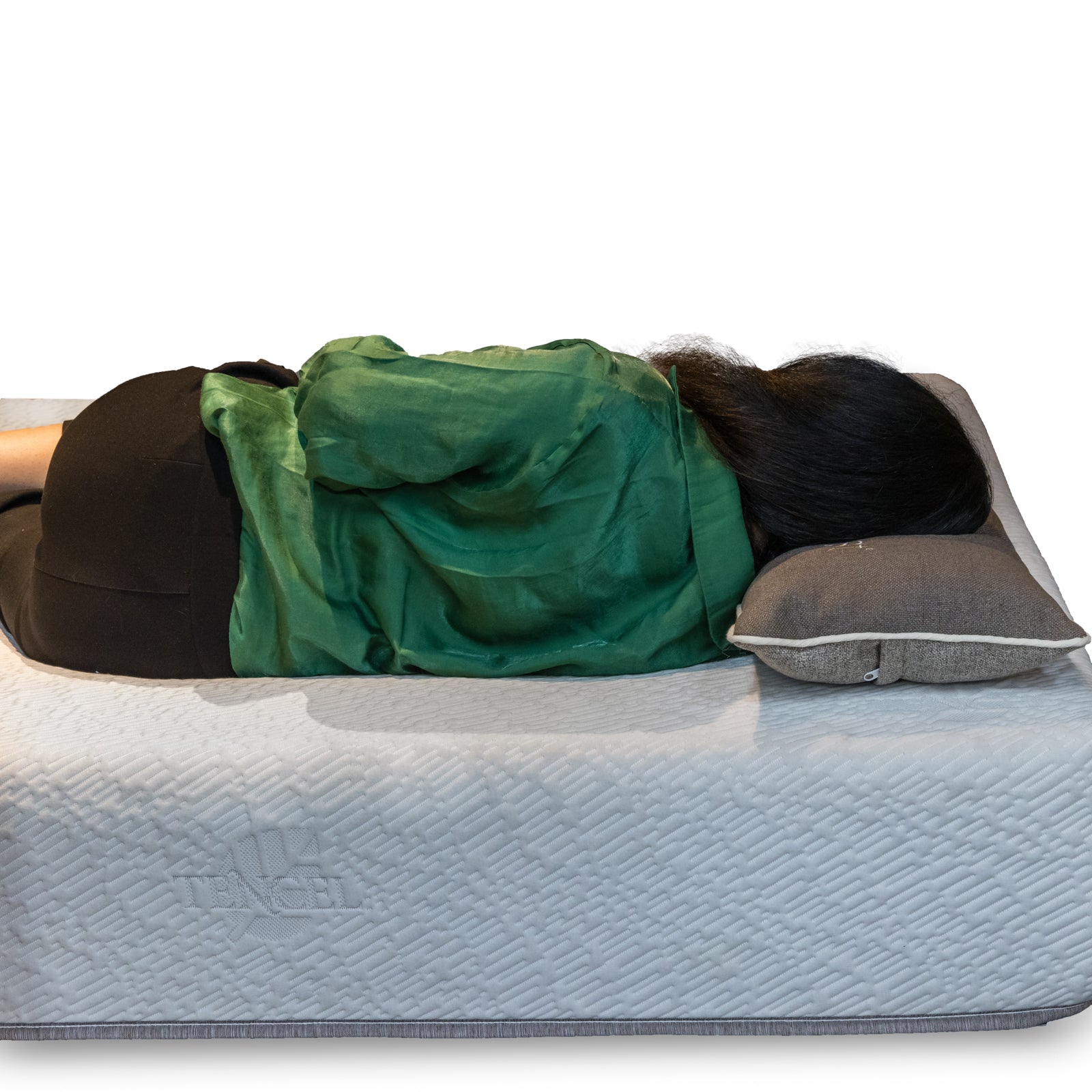 Person laying on Nature’s Rest Cloud Mattress